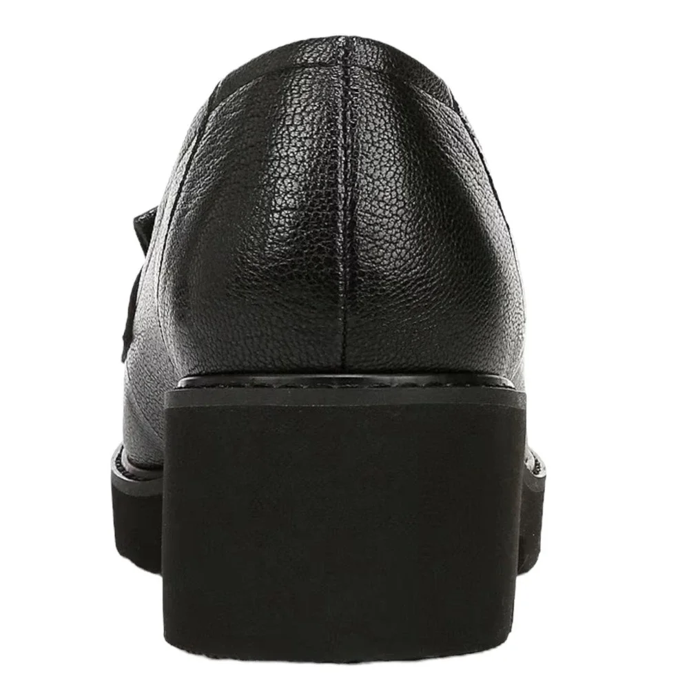 Naturalizer Womens Size 9 Black  Desmond Leather Tassel Platform Loafer Lug Sole